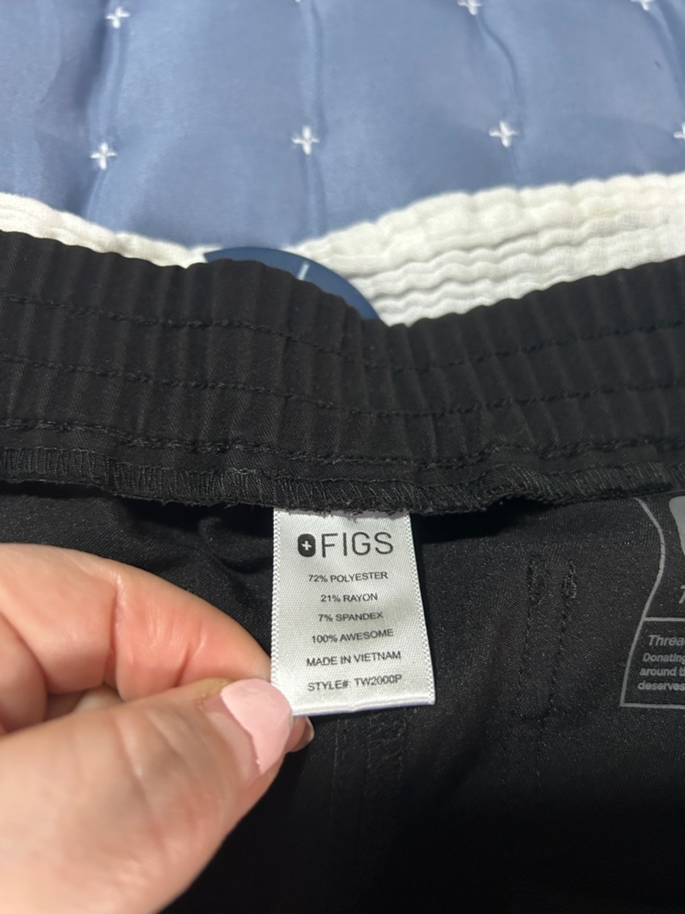 Figs Women’s Black Yola Pants XXS PETITE. Healthcare. Nurse. Vet. Doctor. - Picture 9 of 11